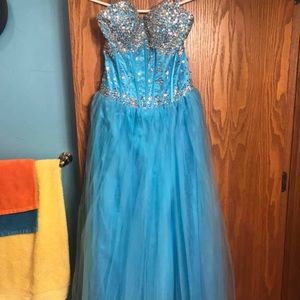 Blue prom dress
